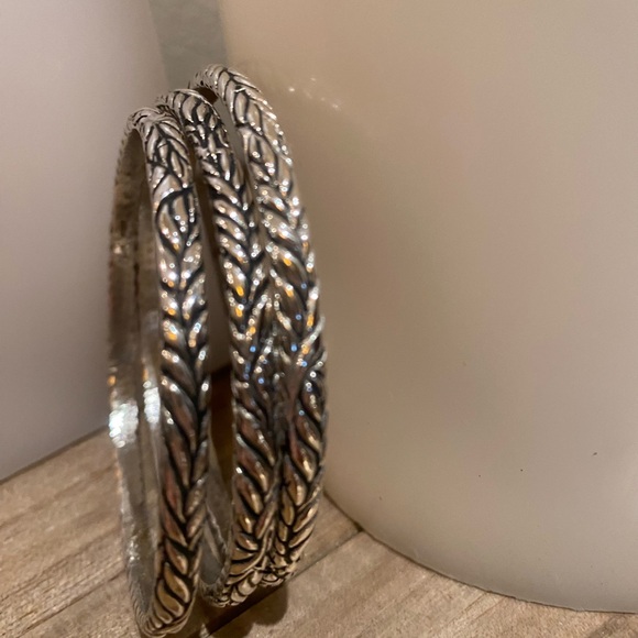 Dian Malouf bangle bracelets- set of 3 - Picture 2 of 9